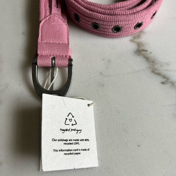 Free People Pink Hole Belt